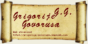 Grigorije Govoruša vizit kartica